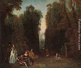 View Through the Trees in the Park of Pierre Crozat by Jean-Antoine Watteau